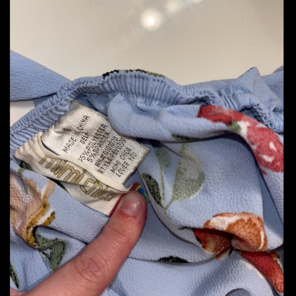 Mimi Chica blue floral halter romper - Picture 5 of 6